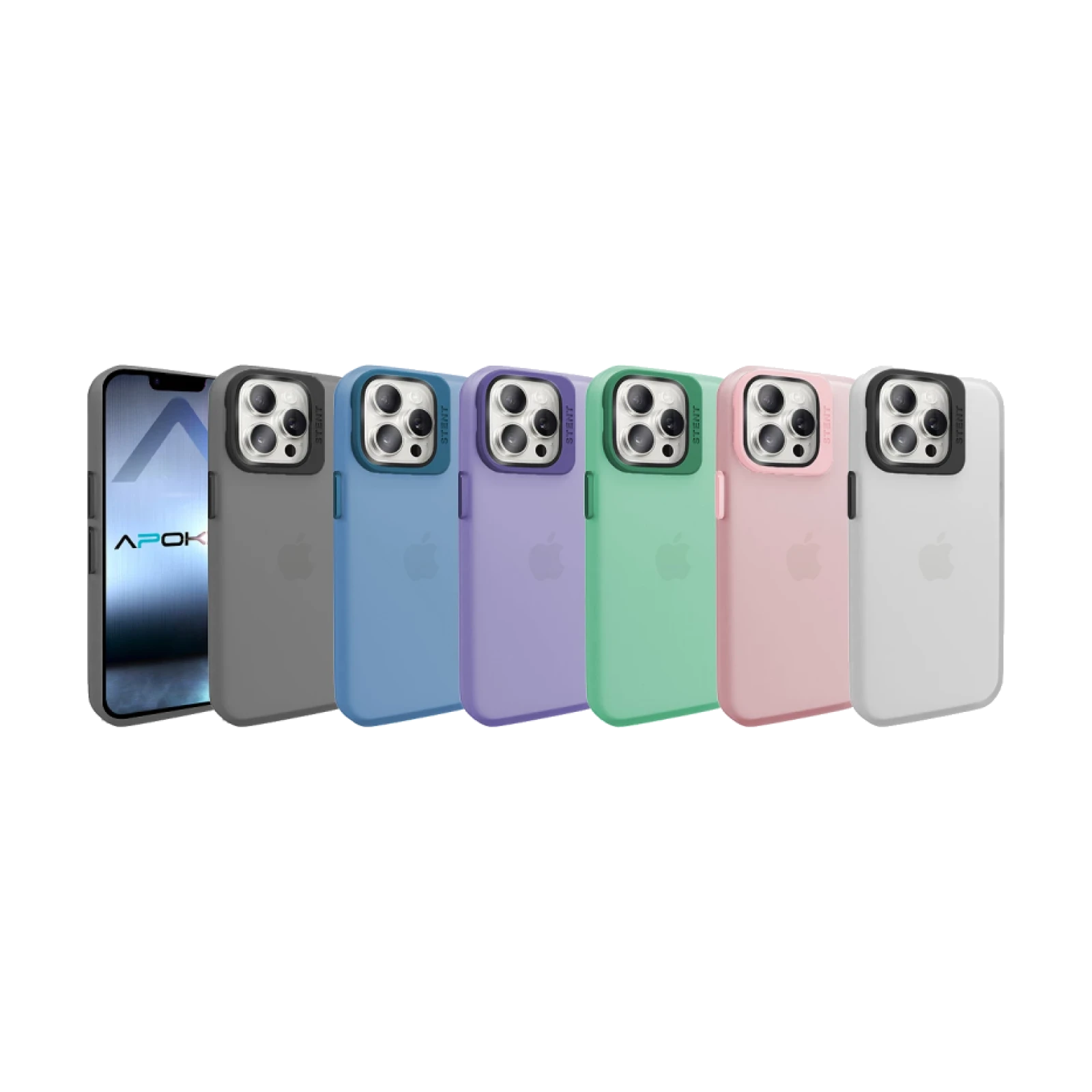 Funda Silicona Mate Con Soporte para iPhone 12 Pro en