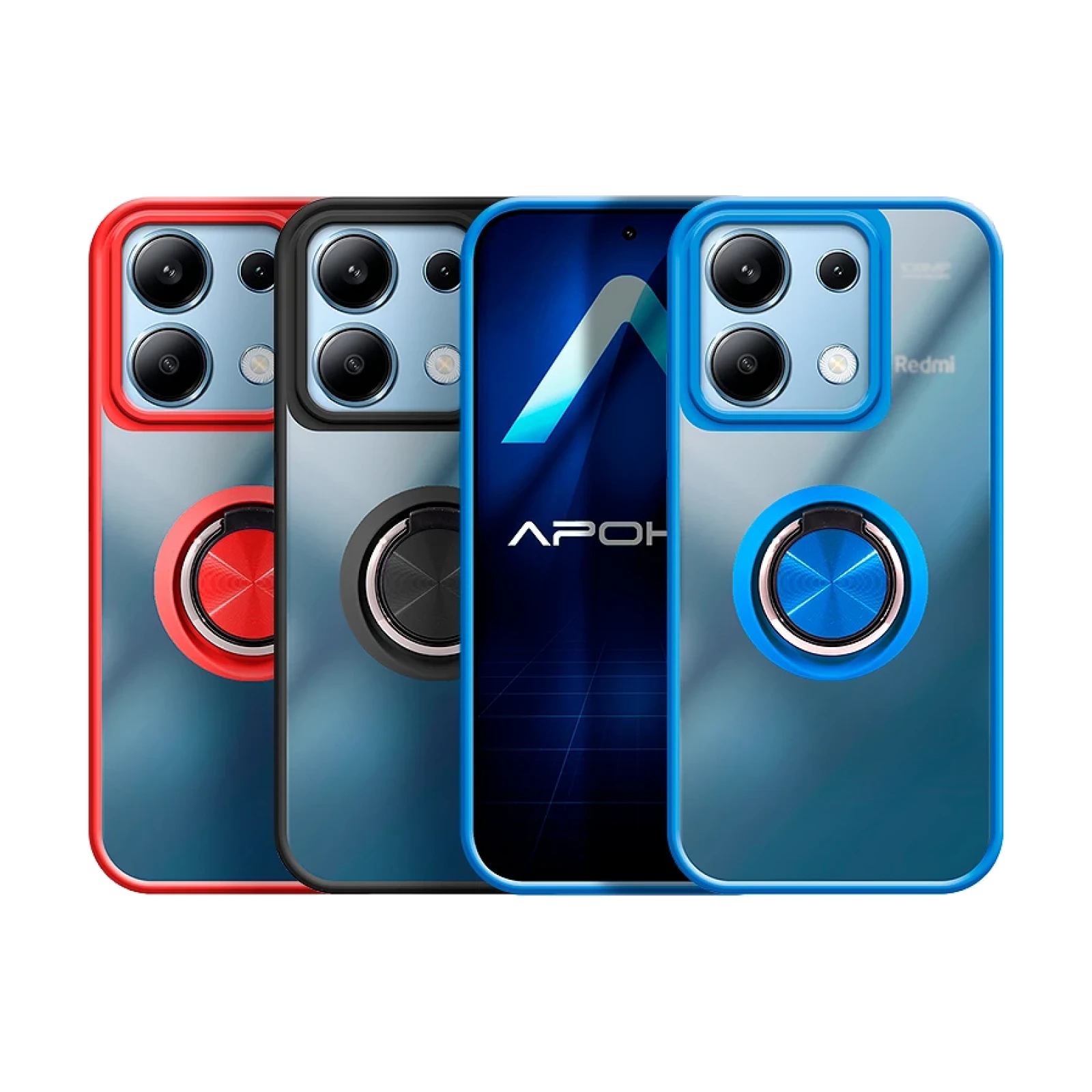 Funda Gel Xiaomi Redmi Note 13 4g Iman con soporte Smoked