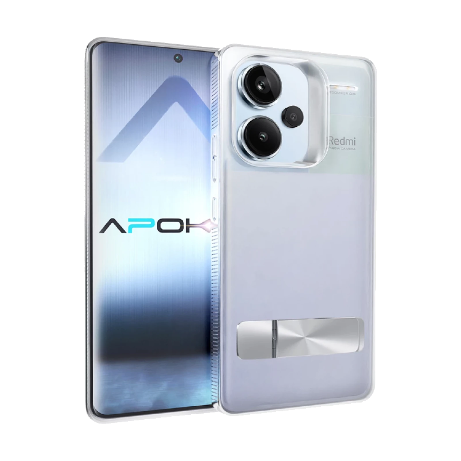 Funda transparente ABR con Soporte para Xiaomi Redmi Note 13 Pro Plus 5g