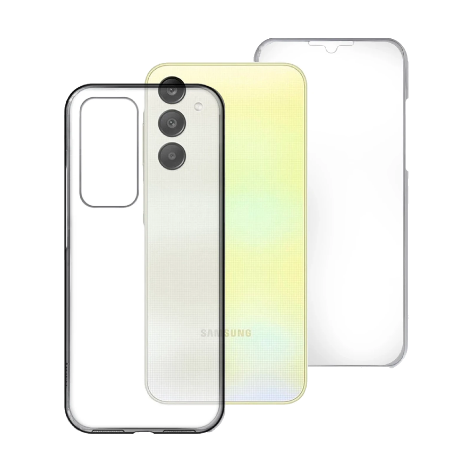 Funda Doble Samsung Galaxy A25 Silicona Transparente Delantera y Trasera