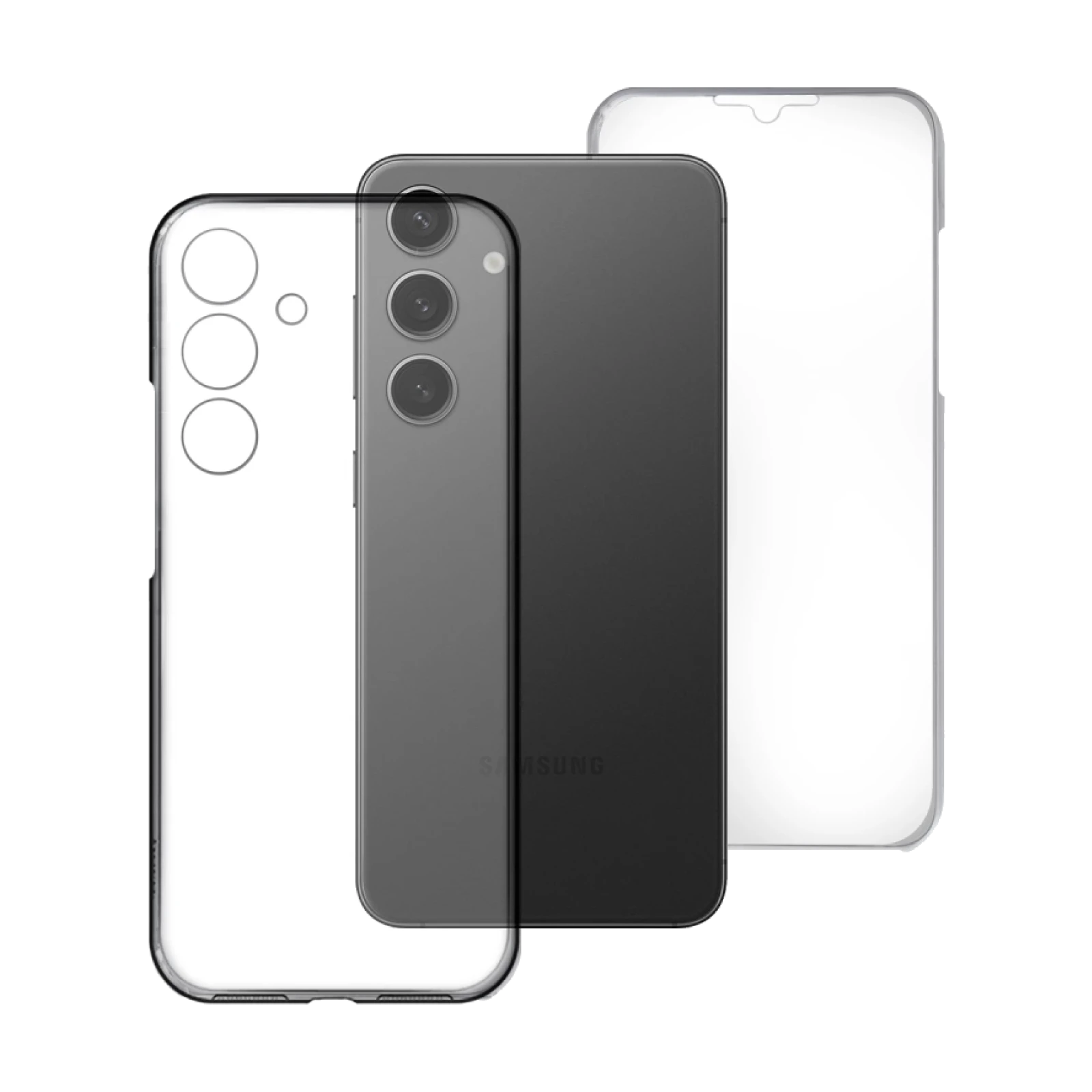 Funda Doble Samsung Galaxy S24 Plus Silicona Transparente Delantera y Trasera