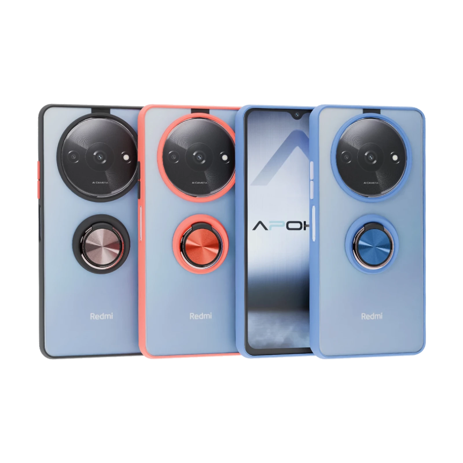 Funda Gel Xiaomi Redmi A3 Iman con soporte Smoked