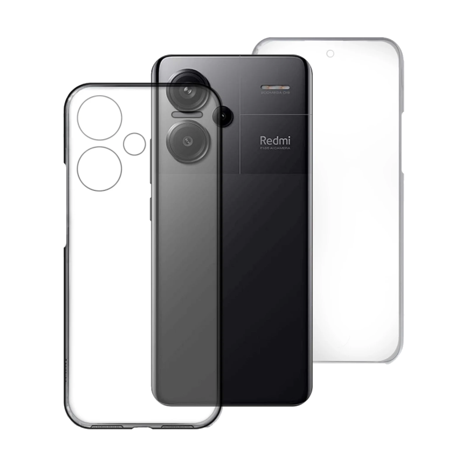 Air Funda Doble Xiaomi Redmi Note 13 Pro Plus Silicona Transparente Delantera y Trasera