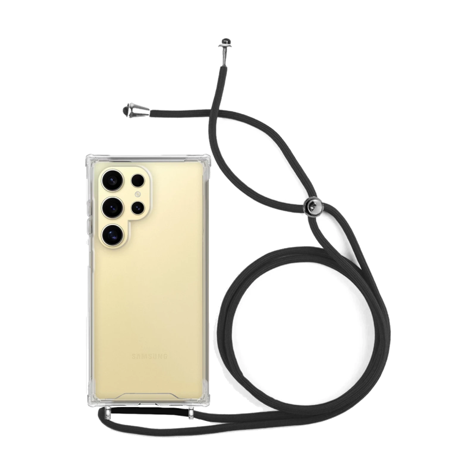 Funda Gel transparente Anti-golpe con Cordon - Samsung S24 Ultra