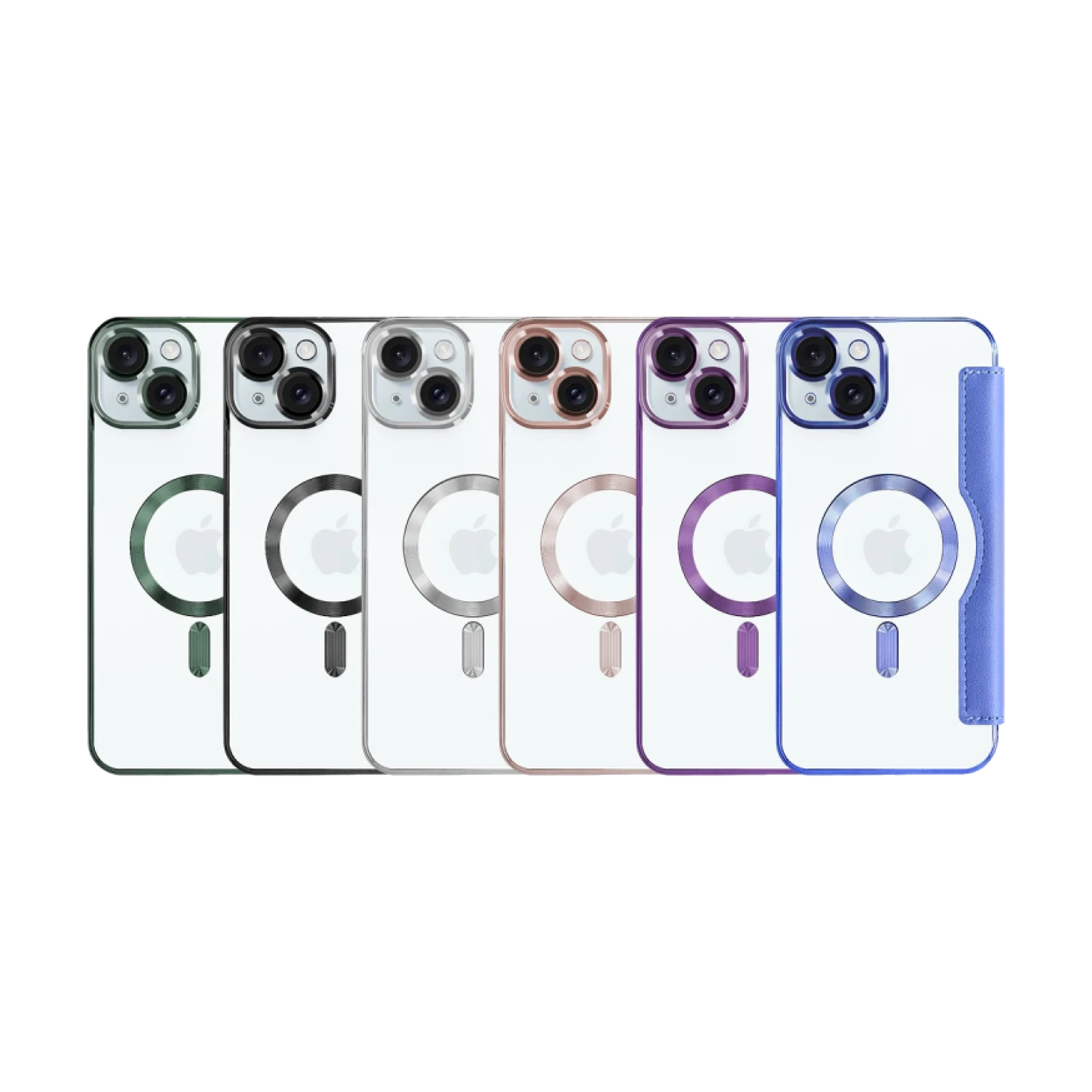 Funda Mocome de Tapa Cromado con Magsafe para iPhone 15