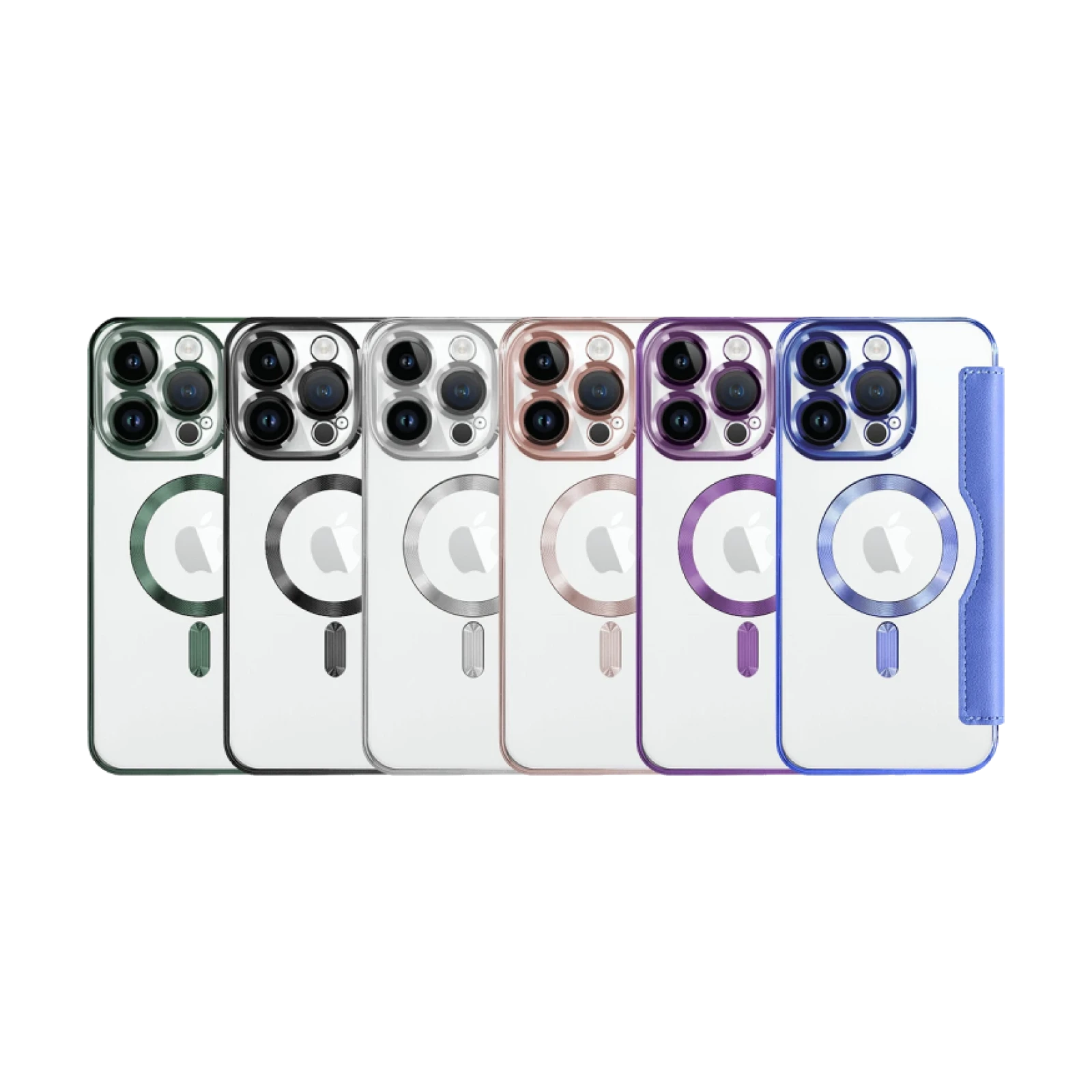 Funda Mocome de Tapa Cromado con Magsafe para iPhone 14 Pro