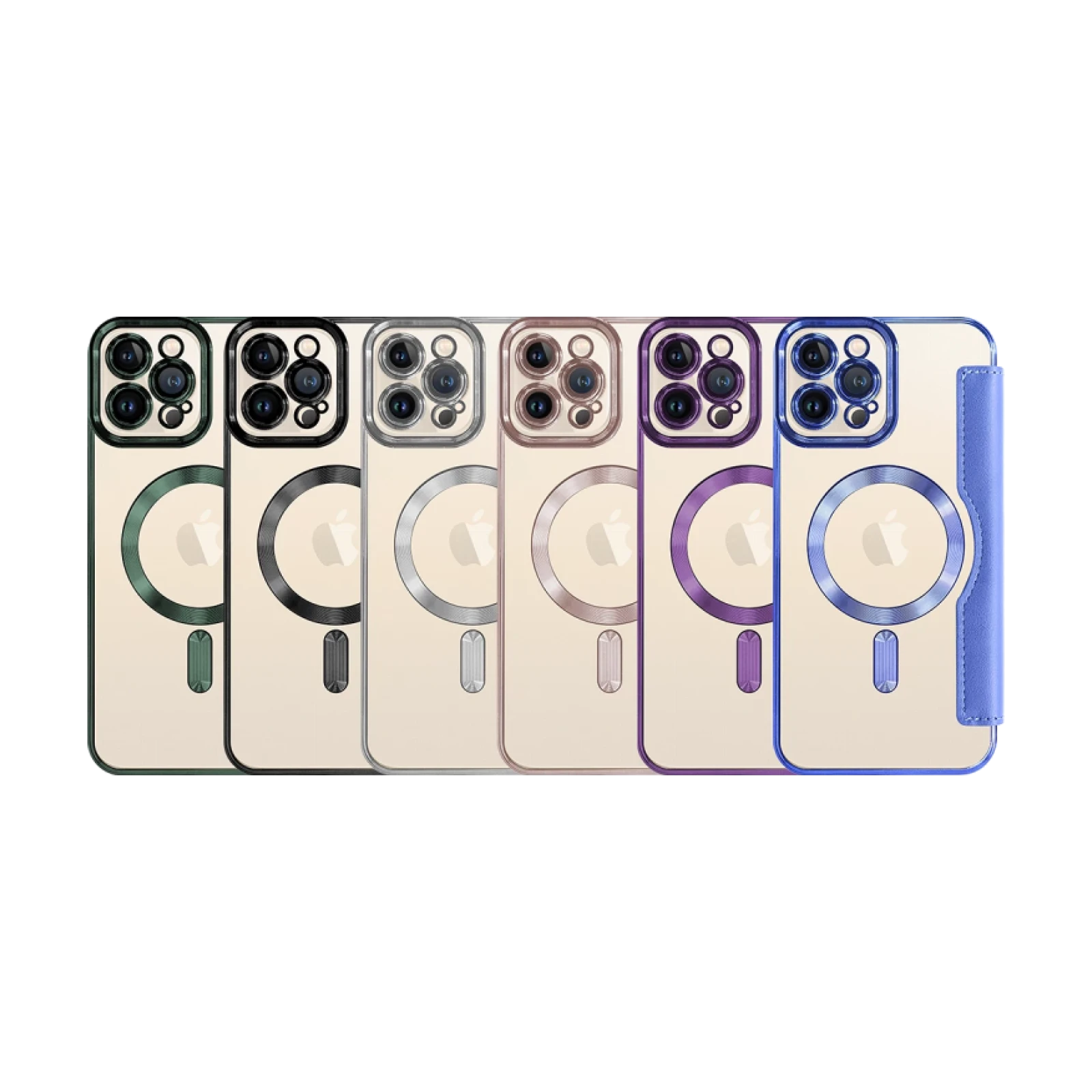 Funda Mocome de Tapa Cromado con Magsafe para iPhone 12 Pro