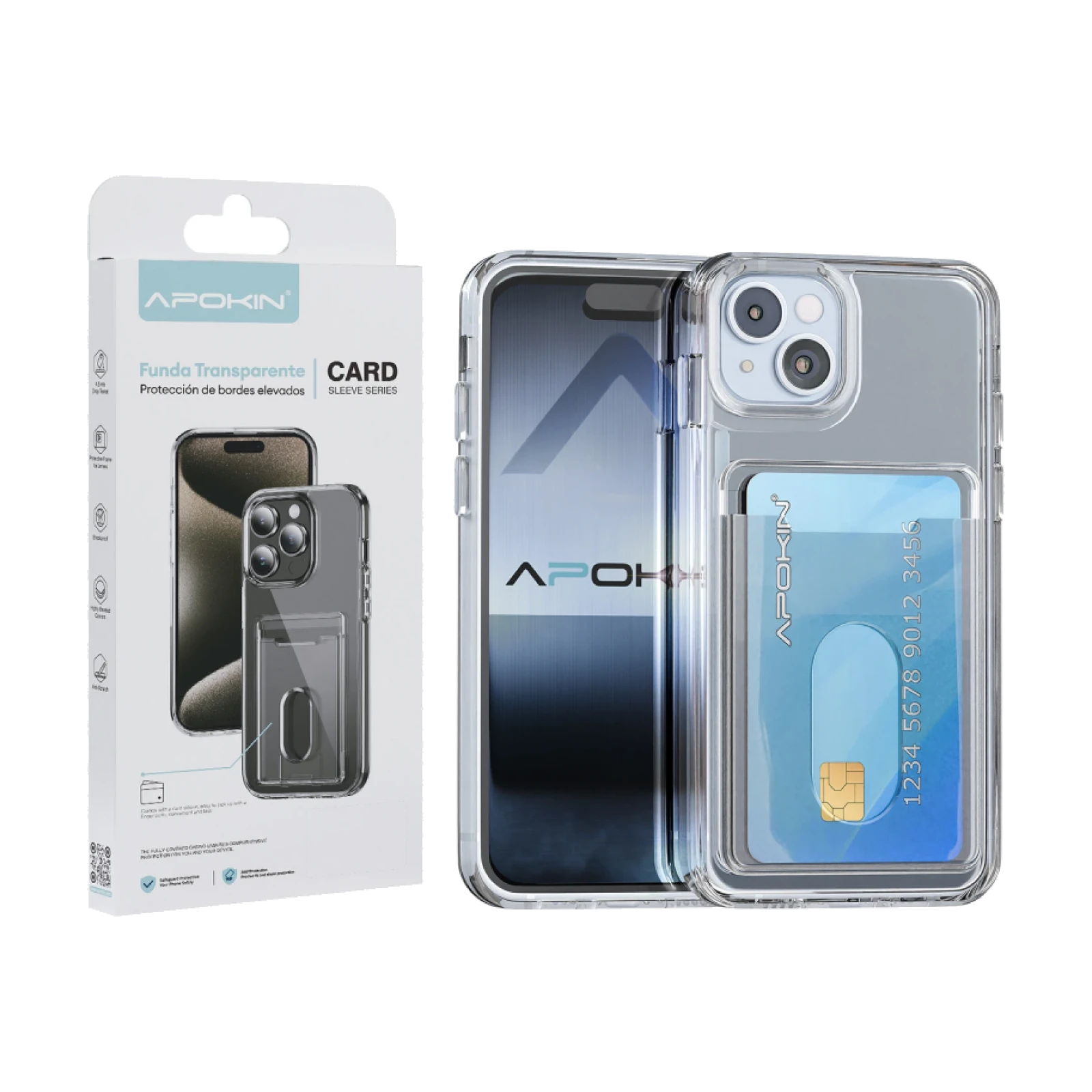 Funda Transparente con Tarjetero para iPhone 13/14