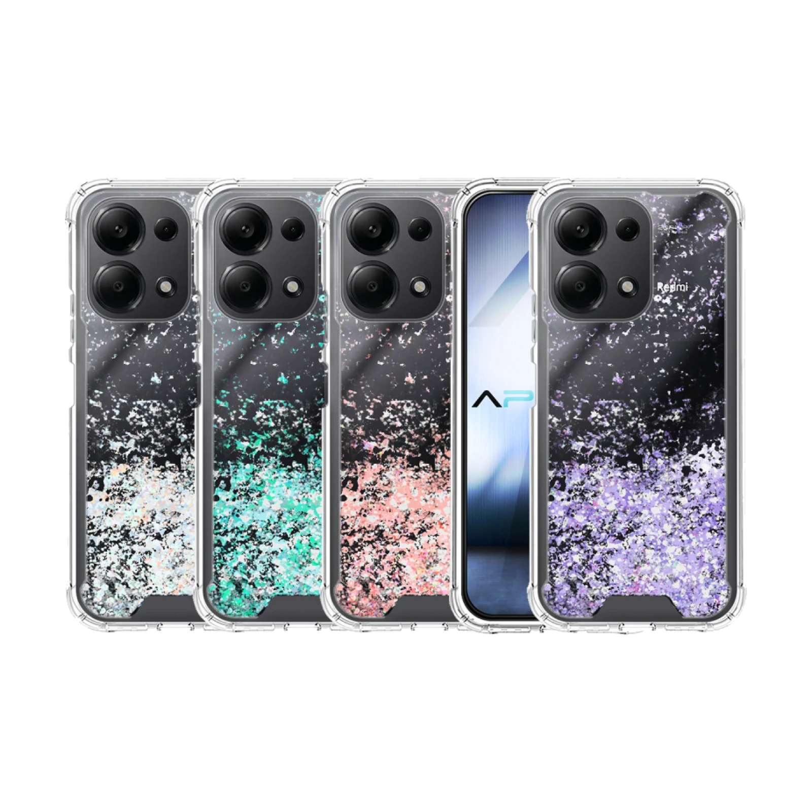 Funda Gel transparente purpurina Xiaomi Redmi Note 13 4G