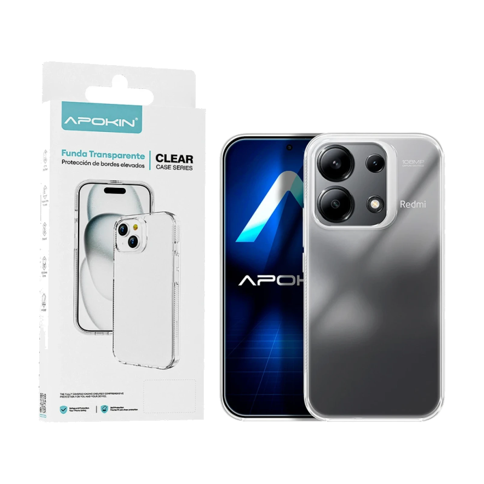 Funda Transparente ABR Antigolpe Premium Xiaomi Redmi Note 13 Pro 4G
