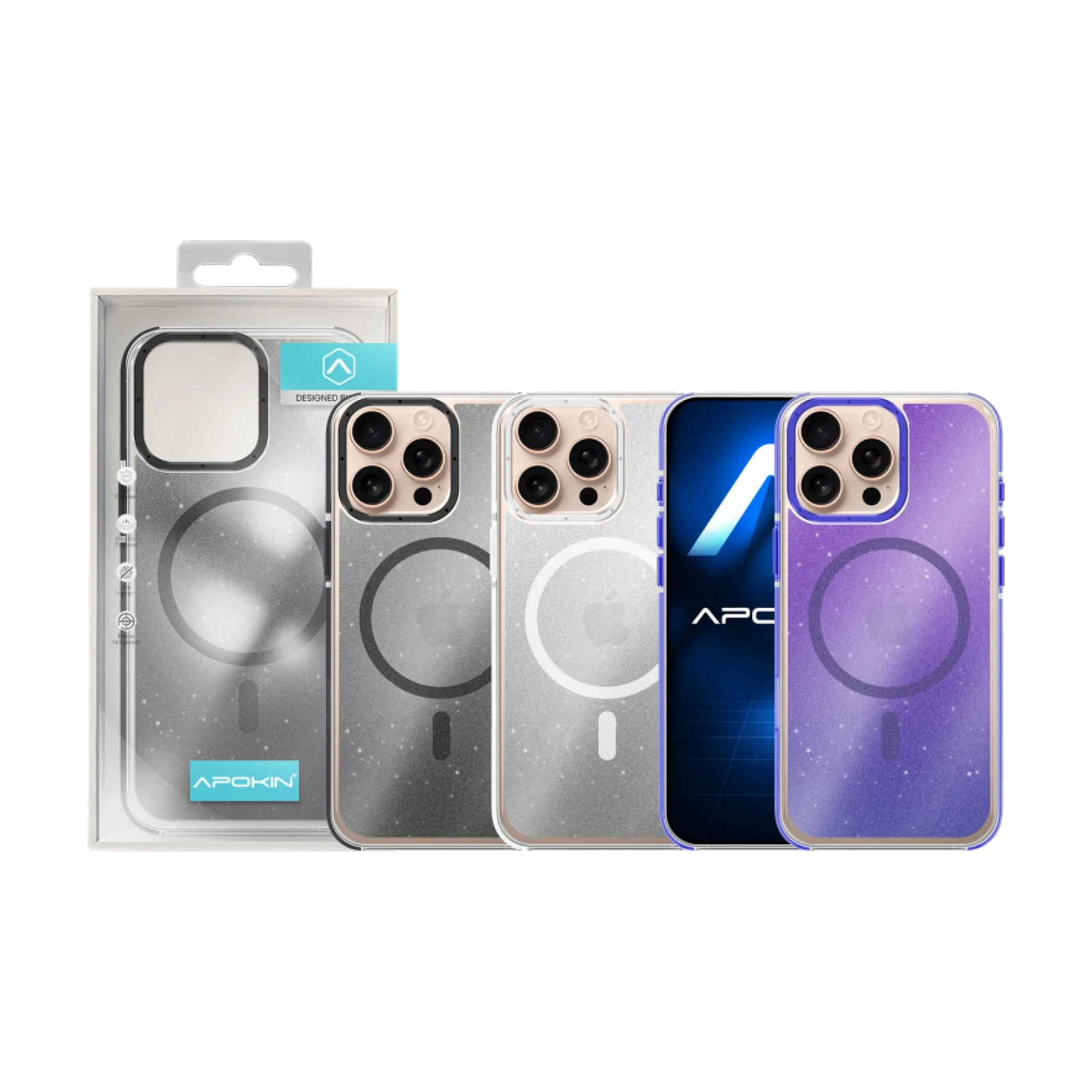 Funda Purpurina con Magsafe Apokin iPhone 14 Pro