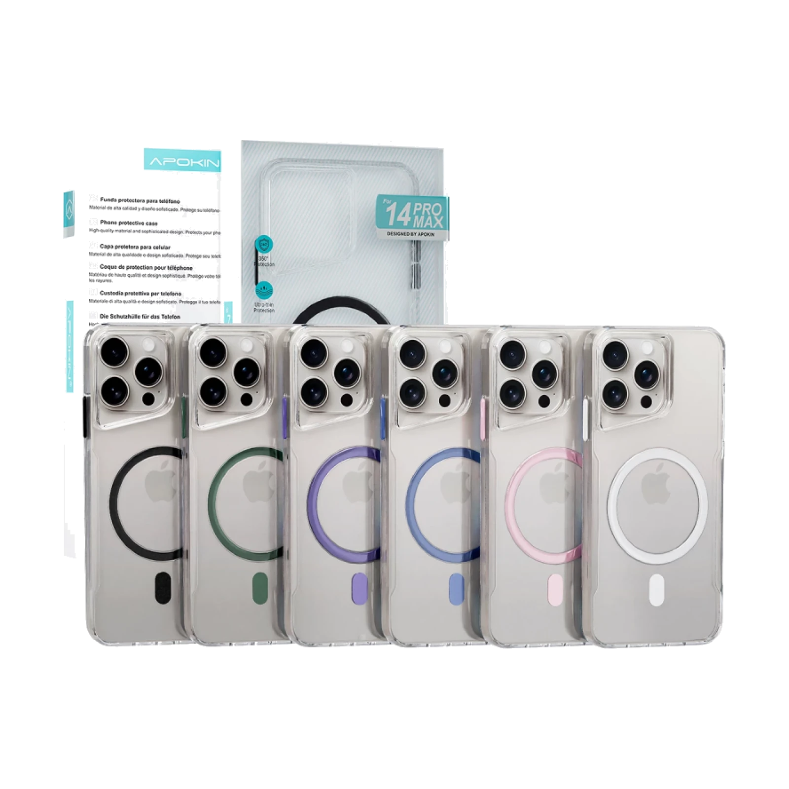Funda con Magsafe Transparente Apokin iPhone 14 Pro Max