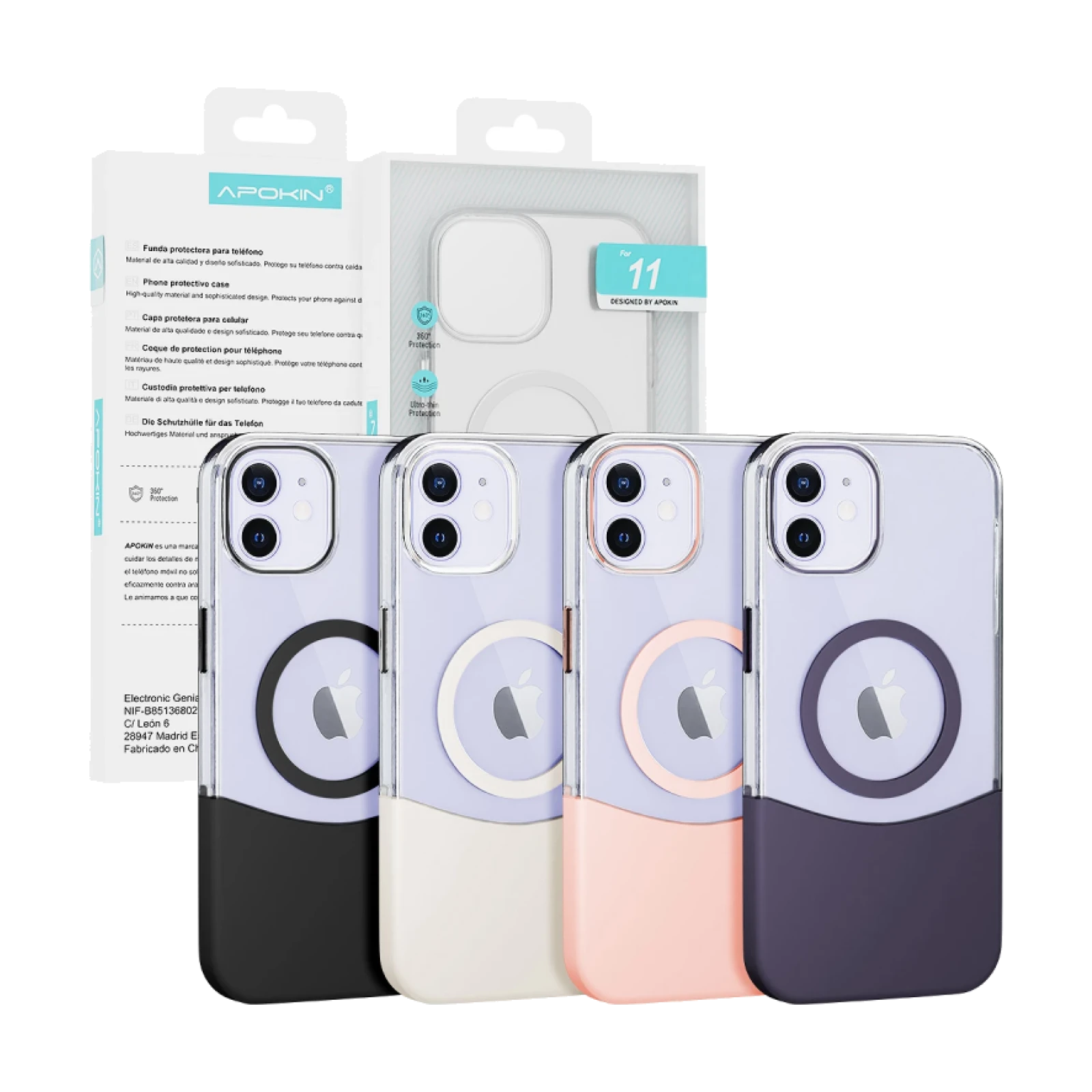 Funda Acrilica con Magsafe Mixta Apokin iPhone 11