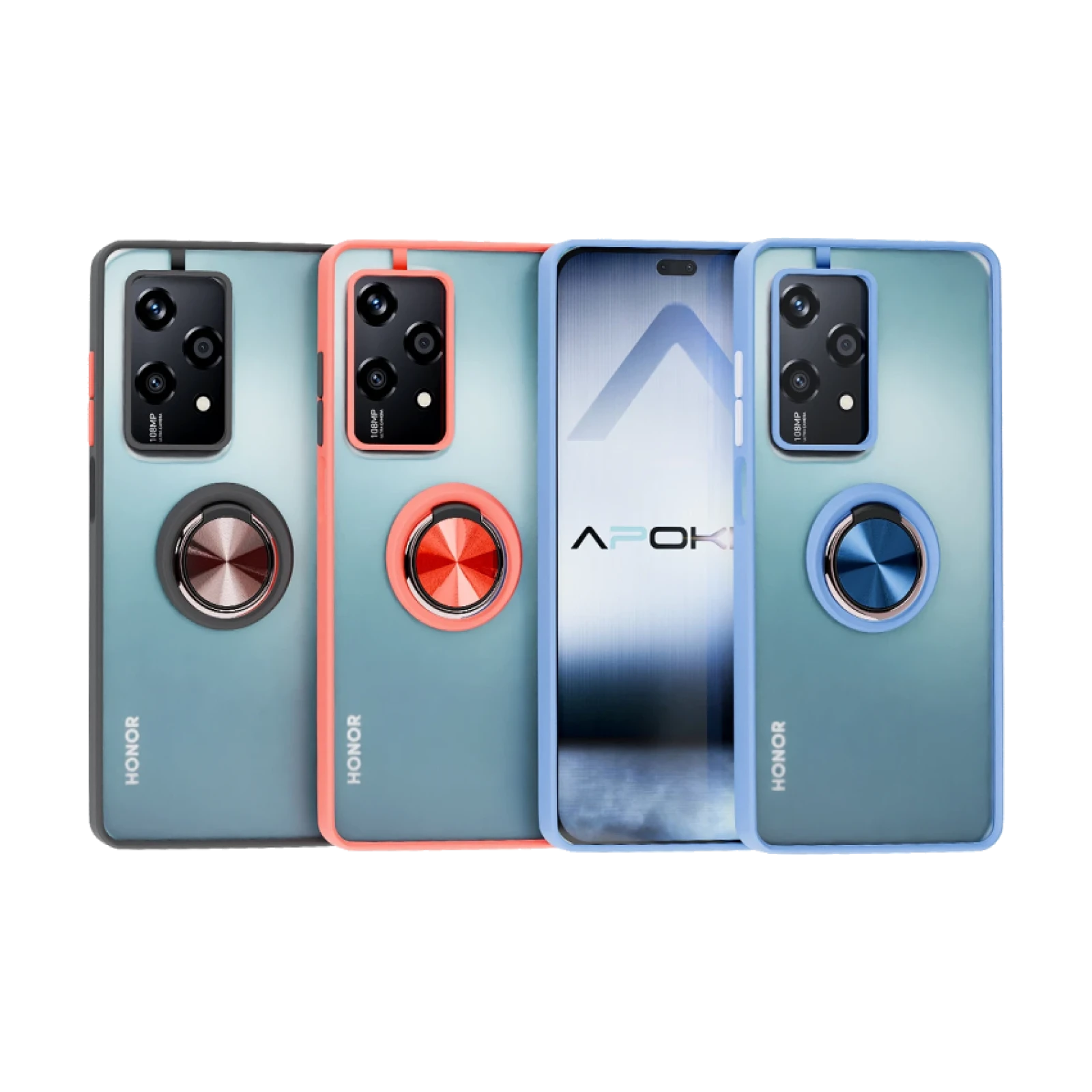 Funda Gel Honor 200 Lite Iman con soporte Smoked