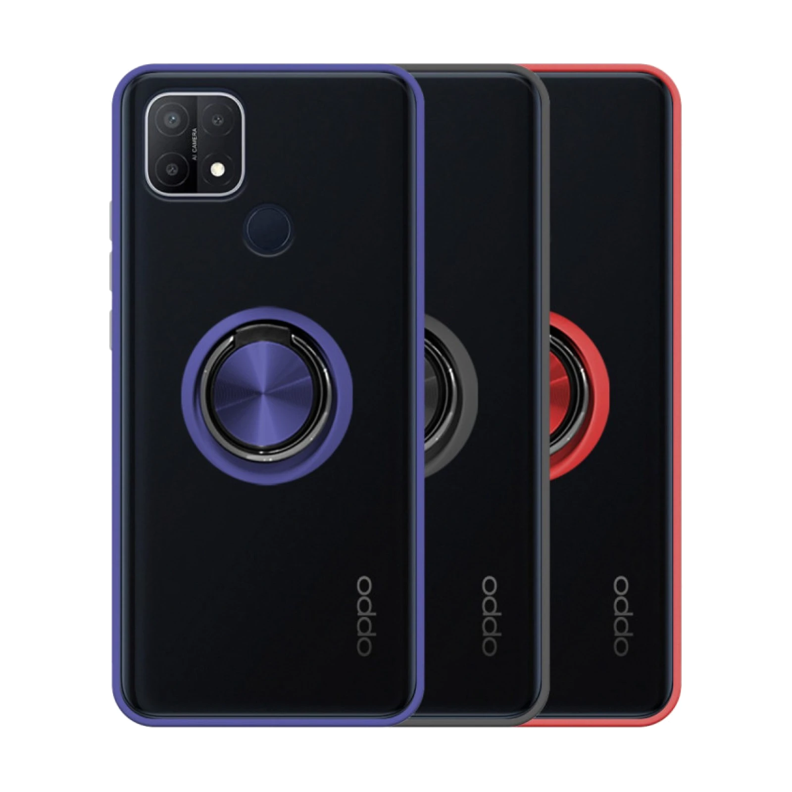 Funda Gel Oppo A15 Iman con soporte Smoked
