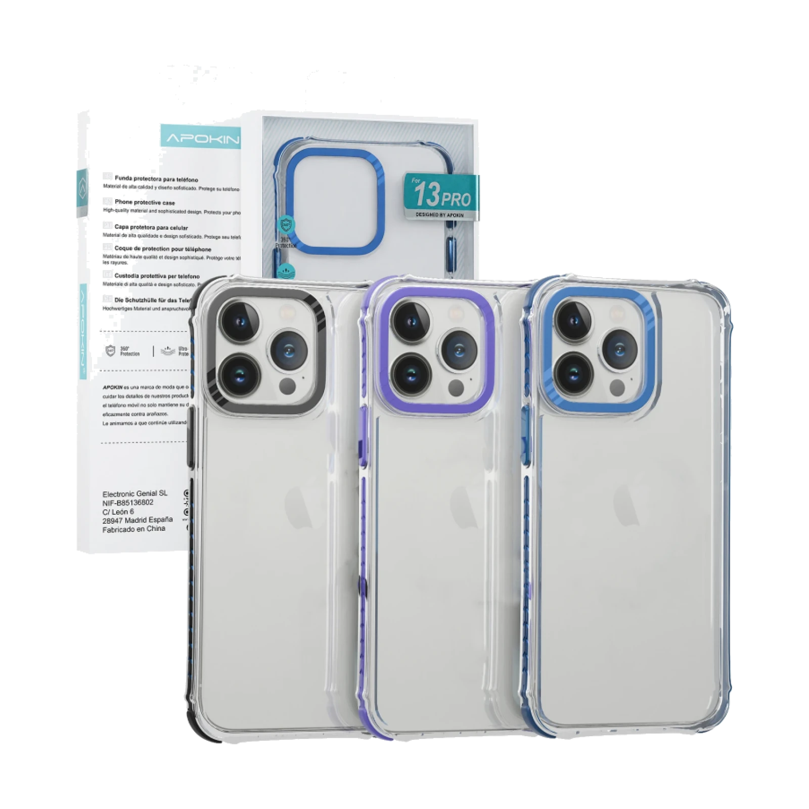 Funda Apokin Rock iPhone 13 Pro 3-Color