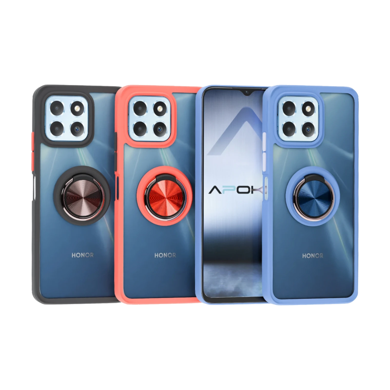 Funda Gel Honor X6B Iman con soporte Smoked