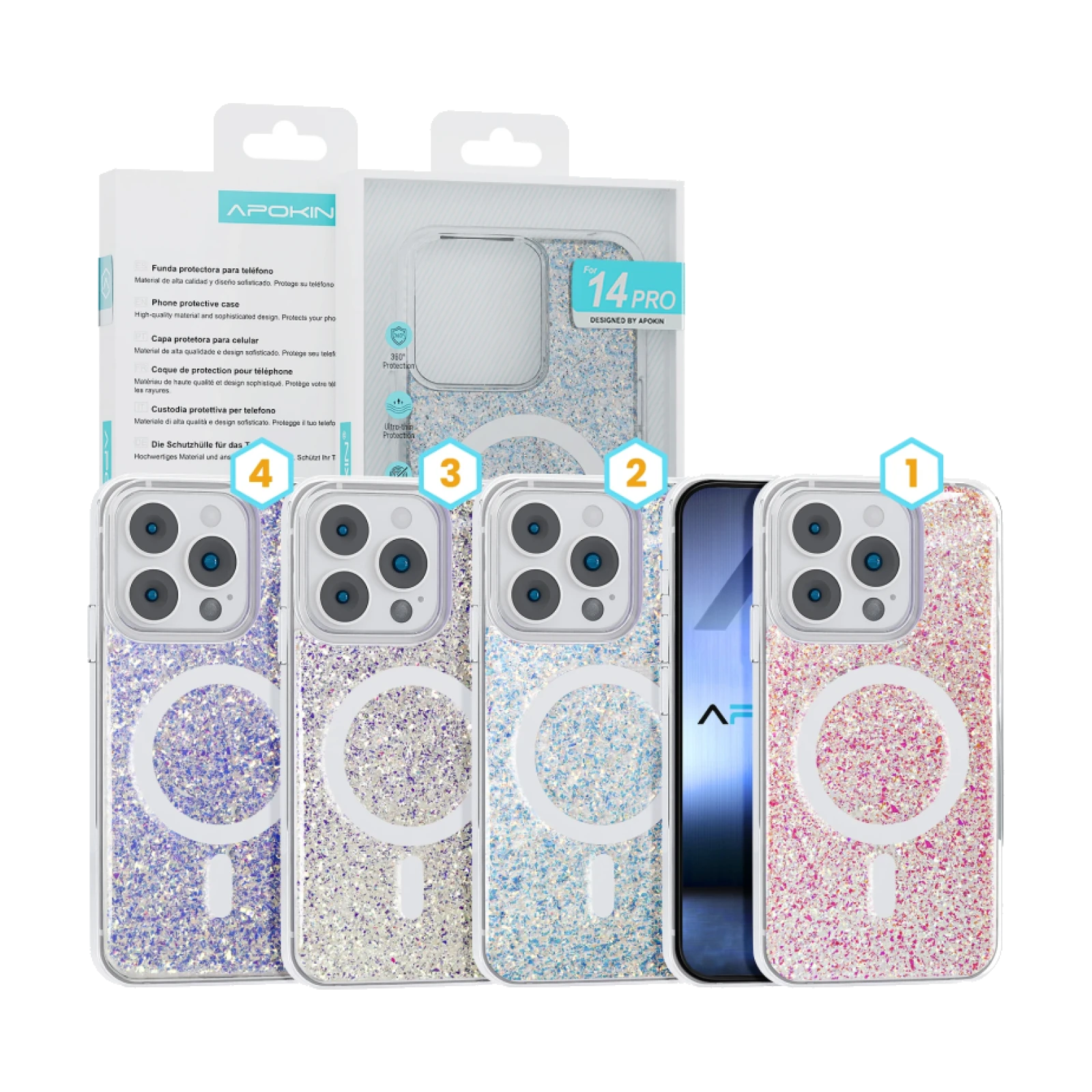 Funda Purpurina con Magsafe iPhone 14 Pro