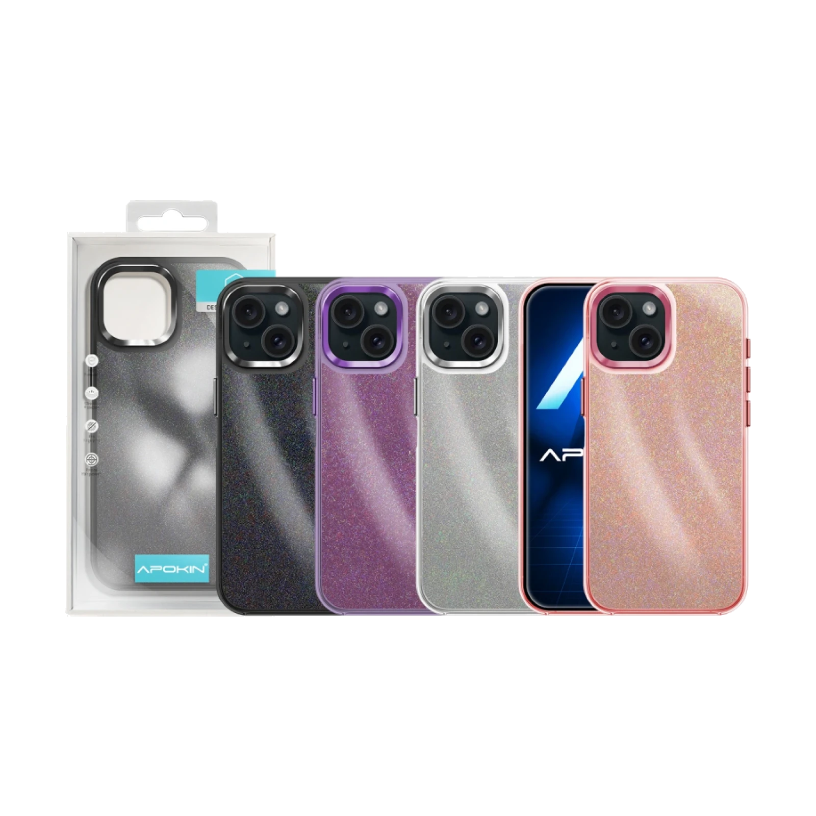 Funda Purpurina Apokin iPhone 15 Plus