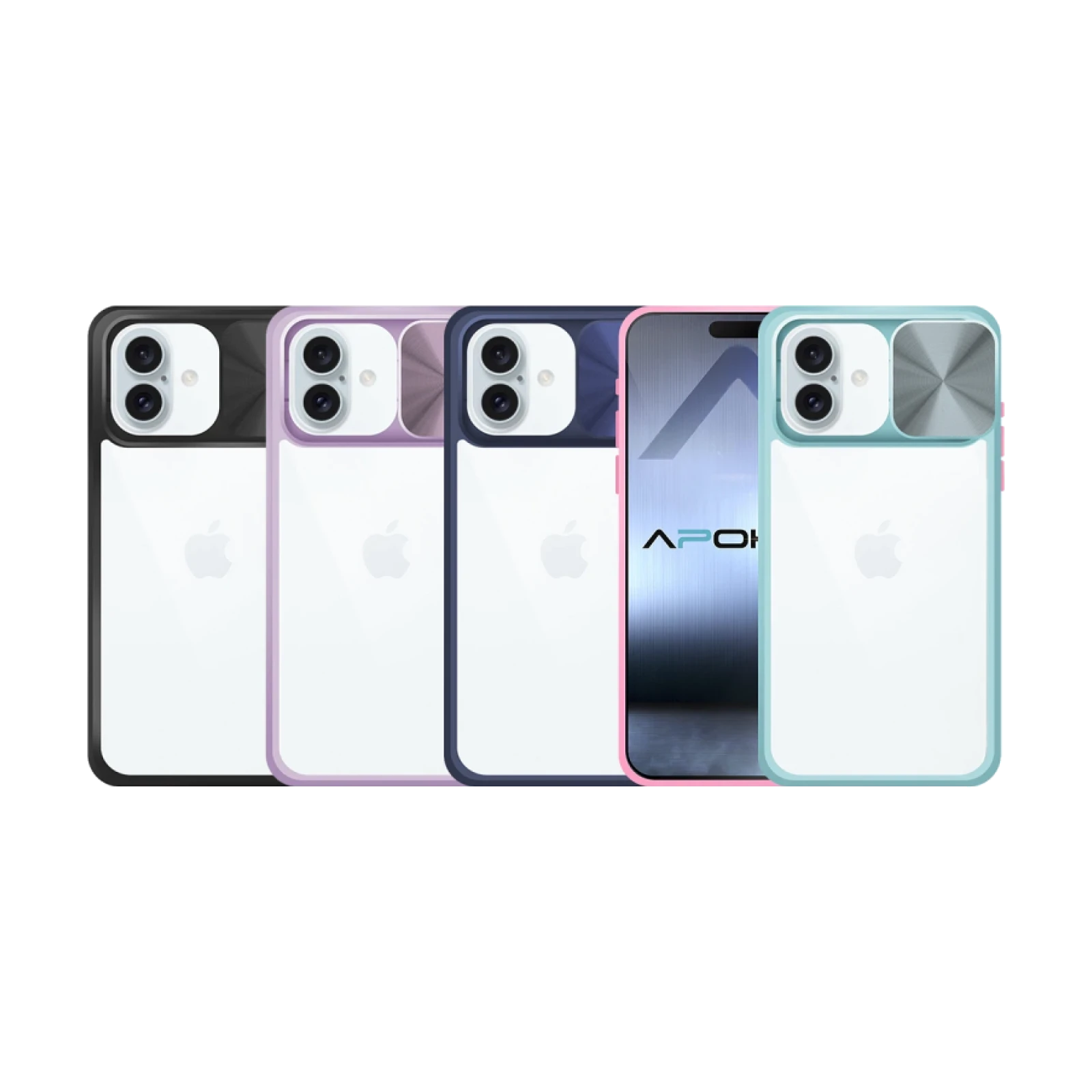 Funda Premium Anti-Golpe Gel iPhone 16 Plus con Cámara Cubierta Deslizante
