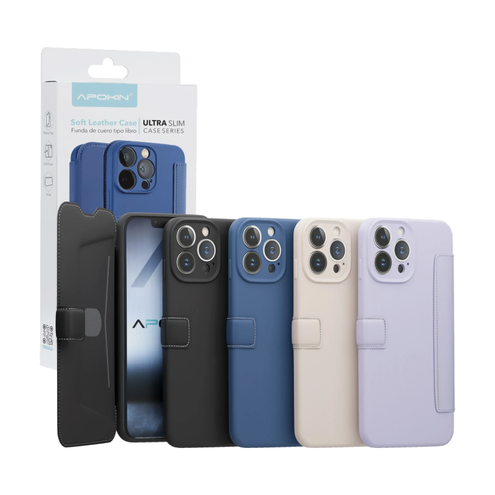 Funda de Tapa Silicona Suave para iPhone 15 Pro Max