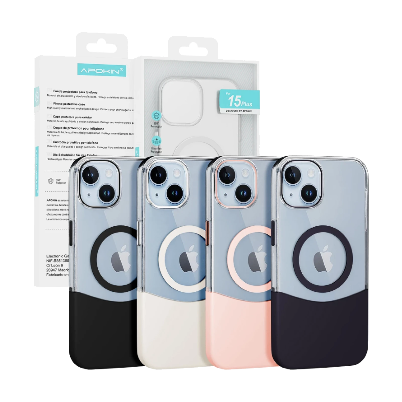 Funda Acrilica con Magsafe Mixta Apokin iPhone 16 Pro Max