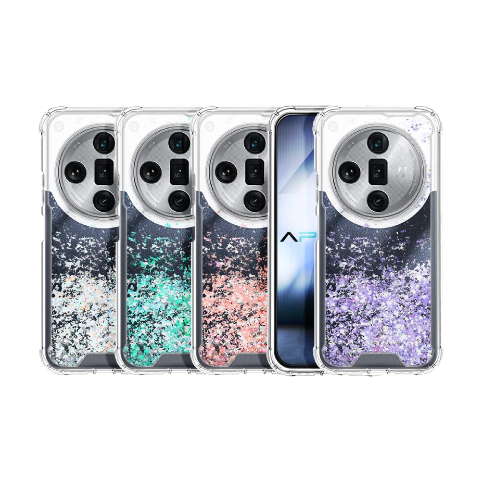 Funda Gel transparente purpurina Oppo Find X7 Ultra
