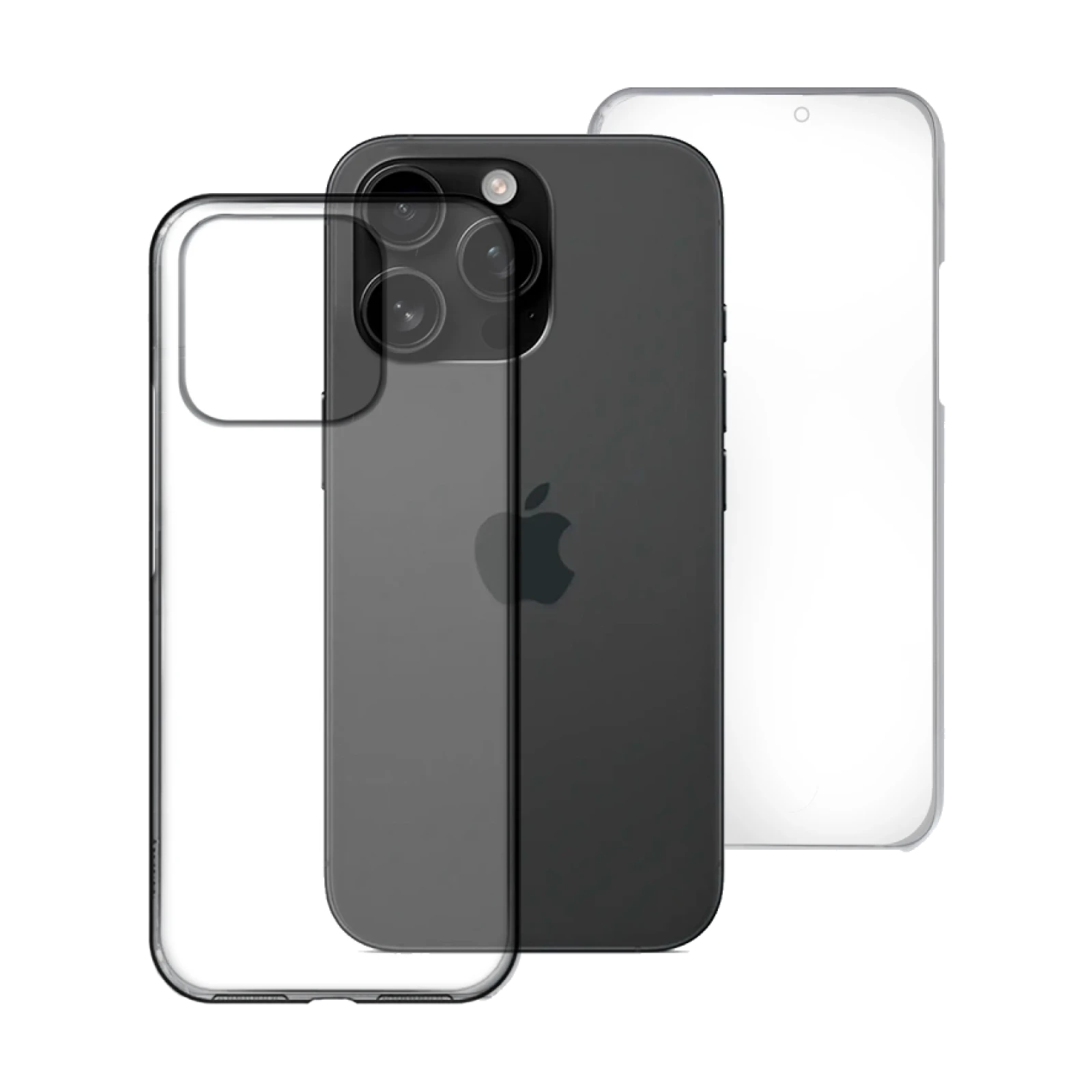Funda Doble iPhone 16 Pro Silicona Transparente Delantera y Trasera