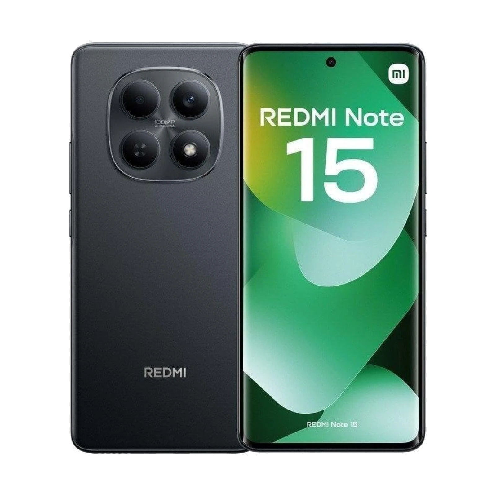 Xiaomi Redmi Note 15 4G 8/128 GB Negro - frontal y trasera